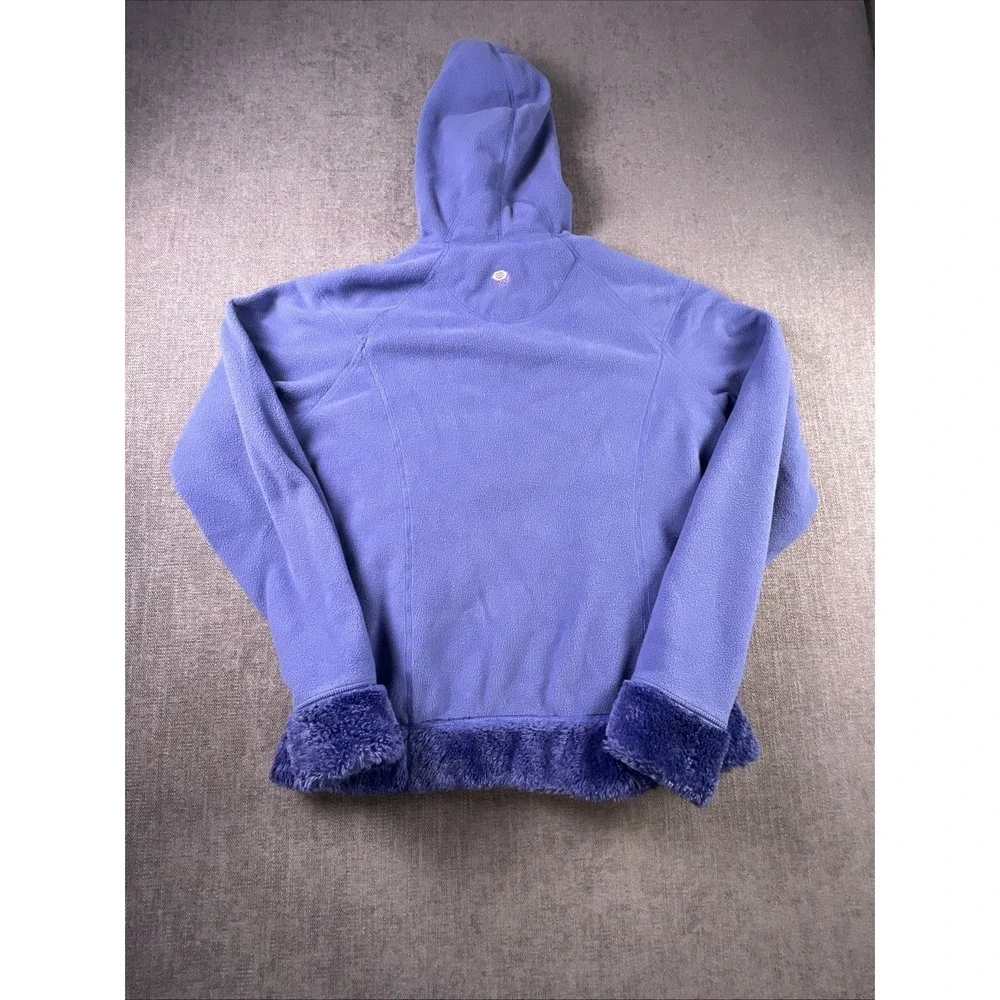 Mountain Hardware Fleece Jacket Women's L Deep Pile‎ Sherpa Cuffs Lining Blue
